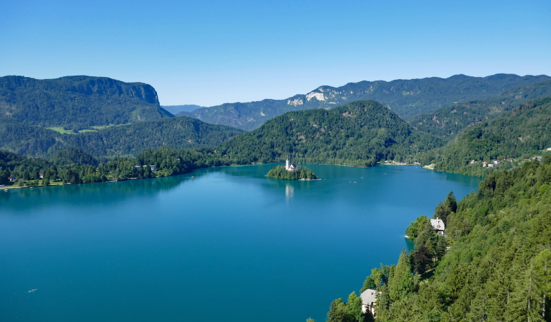 panorama dal castello di Bled